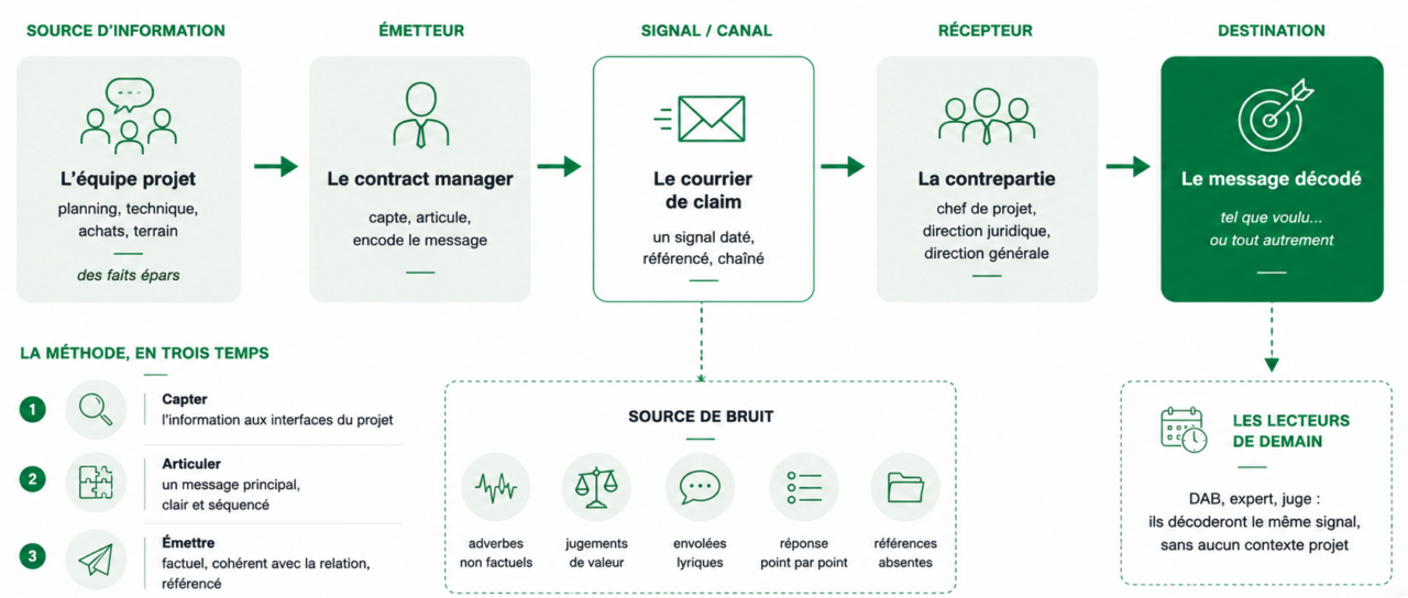 Modèle de Shannon et Weaver appliqué au contract management