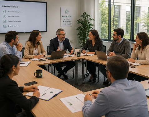 proximité équipe projet contract manager